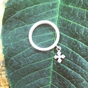 King Baby “Queen Baby”  CZ ring with MB Cross